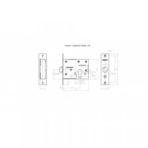 Защелка врезная Гардиан 300 без цилиндра