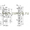 Корпус замка BKS 30 /92/81AL/24мм, защелка и ригель (214599)