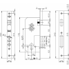 Корпус замка KALE 152/3 MR w/b (214076)