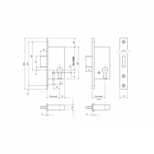 Корпус замка BKS 25 1308 AL/24мм (214402)