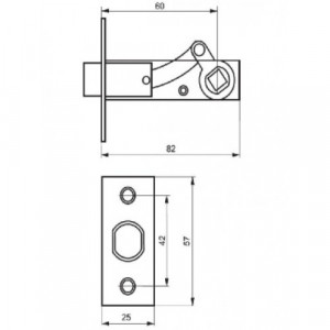 Замок врезной Master Lock с броней К-19 50 мм (114813)