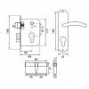 Замок врезной Trodos 61/106 3RB SN, с ручками (141587)