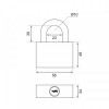 Замок навесной TRODOS ВС-SP-50 всепогодный (214616)