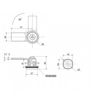 Замок мебельный MS-705-3 (141676)