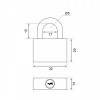 Замок навесной ВС HG36-32 полимер (214125)