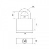 Замок навесной ВС HG36-38 полимер (214591)