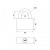 Замок навесной TRODOS ВС SL10-65 наборный (115059)