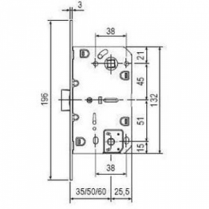 Защелка дверная MORELLI WC 1895P PG (100564)