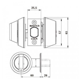 Замок врезной Dead Bolt Master Lock (214217)