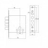Корпус врезного замка цилиндровый 2515-Ц-4Р Китай (141565)