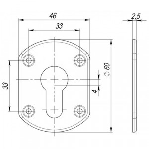 Декоративная накладка FUARO ESC 031- SN -3 (114489)