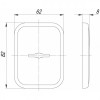 Декоративная накладка SQ SN-3 сув.мех-м.PS-DEC CTквадрат мат.никель (131105)