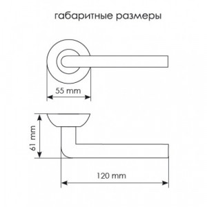 Ручка дверная Morelli MH-03 SG/GP DIY "КОЛОННА" (100573)