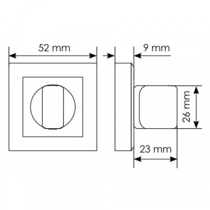 Завертка Morelli MH-WC-S BL черный (114448)