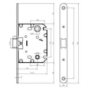 Защелка MORELLI WC 1870P SN (151707)