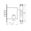 Замок врезной сувальдный 3 риг. планка 140*30 "Китай" (141082)