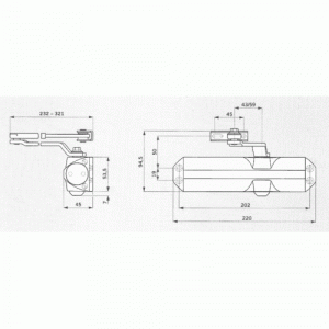 Доводчик дверной DORMA ТS 68 (114655)