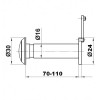 Глазок дверной Apecs 3016/70-110 (114137)