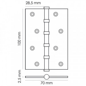 Навесы Morelli MS 100*70*2.5-4BB BL черная (131637)